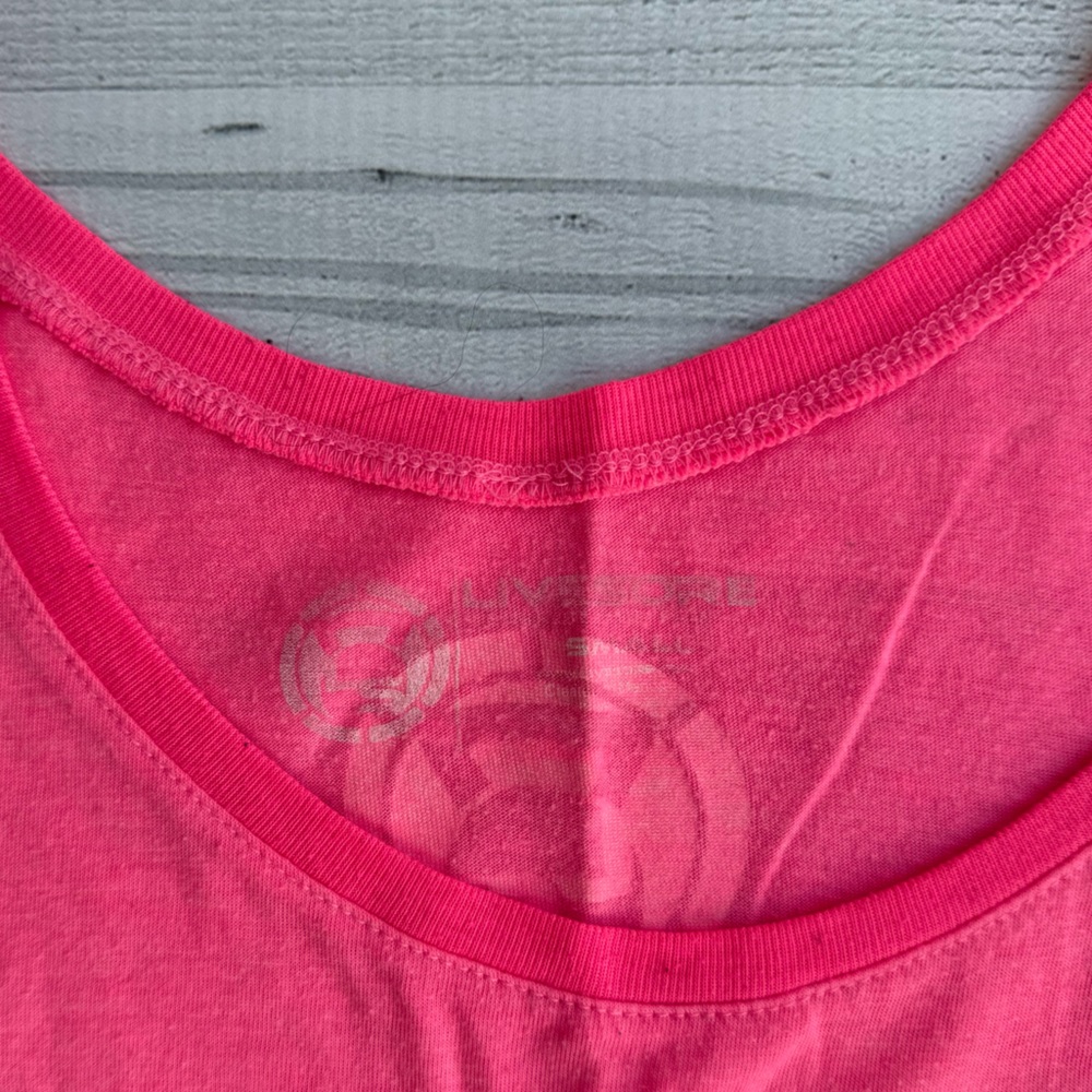 Livesore Quad Damn Pink Graphic Crop Tank Top S - Picture 3 of 3